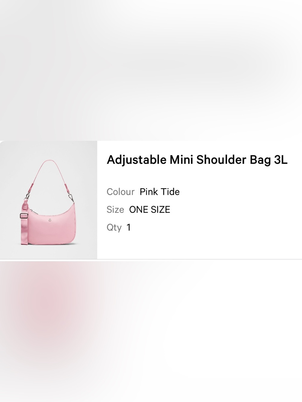 Lululemon Adjustable Mini Shoulder Bag 3L